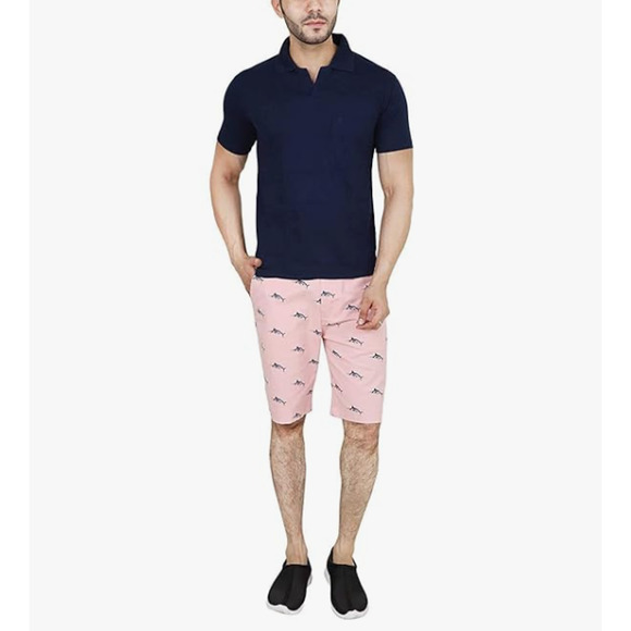 Men's Pink SWORDFISH Chino Shorts - Hudson & Barrow - Size 38 - Picture 11 of 11